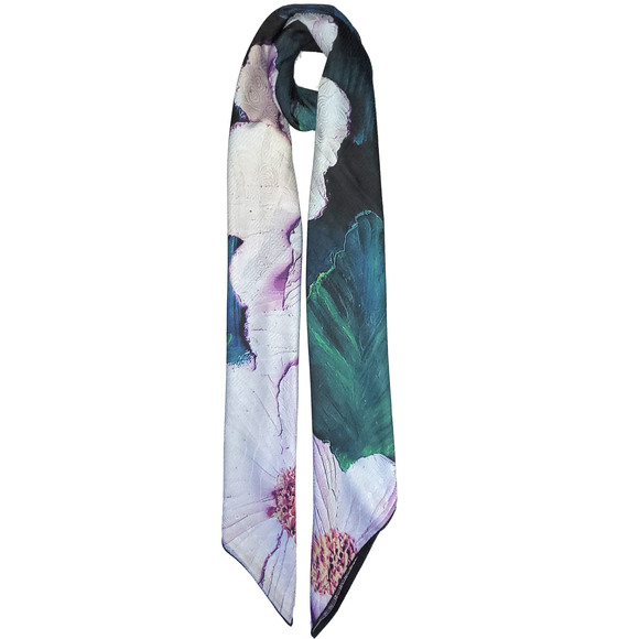 NWT Double Sided Silk Scarf 52"x52" Large Square Shawl Wrap XiangYunSha 3515 - Picture 11 of 12